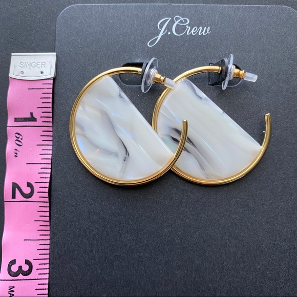 New J. Crew Acetate hoop earrings - Picture 6 of 9